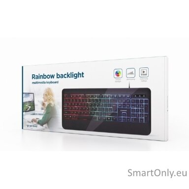 Gembird | Multimedia Keyboard | KB-UML-03 | Multimedia | Wired | US | Black Gembird | Multimedia Keyboard | KB-UML-03 | Multimedia | Wired | US | Black