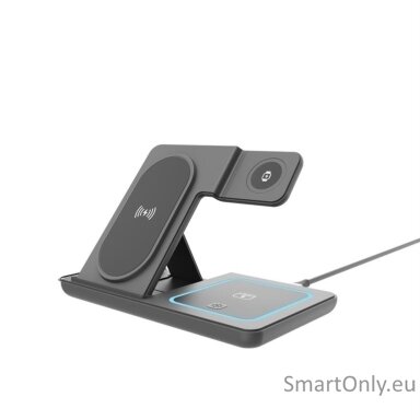 Gembird TA-WPC31A-01-BK 3-in-1 foldable wireless charger stand, 15 W, Apple watch, black | Gembird Gembird TA-WPC31A-01-BK 3-in-1 foldable wireless charger stand, 15 W, Apple watch, black | Gembird