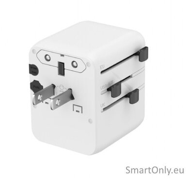 Gembird Universal travel power adapter | TPA-1A2C20-01-W | 20 W | Travel Adapter Gembird Universal travel power adapter | TPA-1A2C20-01-W | 20 W | Travel Adapter