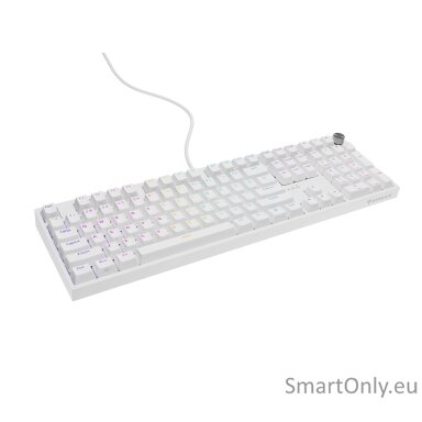 Genesis Thor 404 | Mechanical Gaming Keyboard | Wired | US | Outemu Peach Silent | White