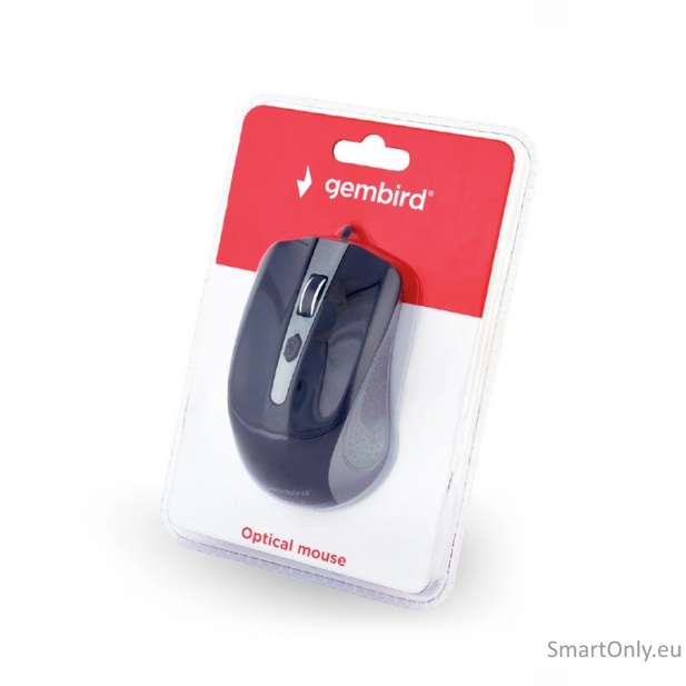 Gembird MUS-4B-01-GB Optical Mouse Spacegrey/Black USB 1