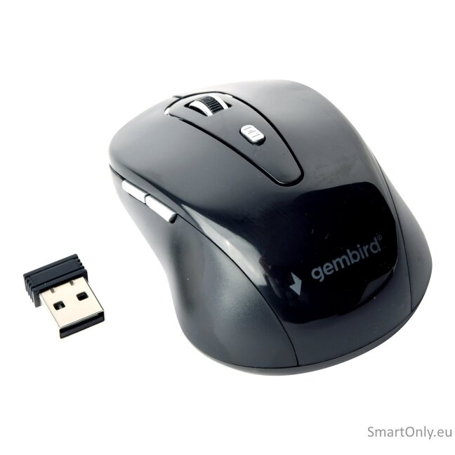 Gembird | 6-button wireless optical mouse | MUSW-6B-01 | Optical mouse | USB | Black 3 Gembird | 6-button wireless optical mouse | MUSW-6B-01 | Optical mouse | USB | Black 3