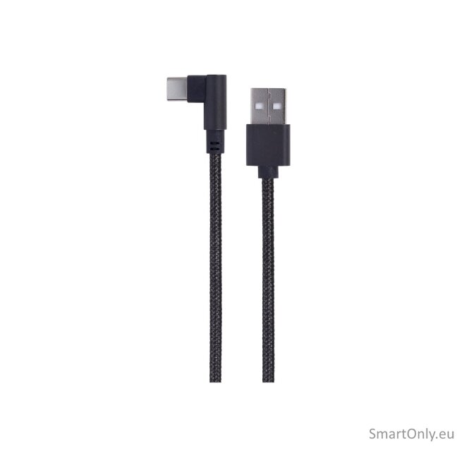 Gembird Angled USB Type-C charging and data cable CC-USB2-AMCML-0.2M 0.2 m, Black 3