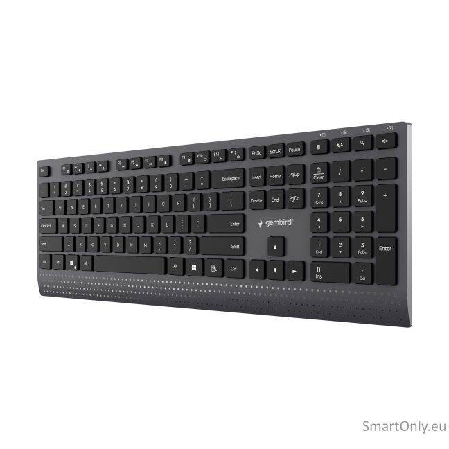 Gembird KB-MCH-06 Slim wired multimedia keyboard with Type-C adapter, US layout | Gembird 1