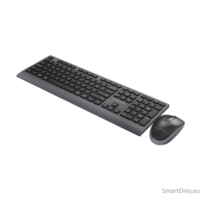 Gembird KBS-WPS-02 Dual-mode slim wireless desktop set, 2.4G+BT, US layout | Gembird 1
