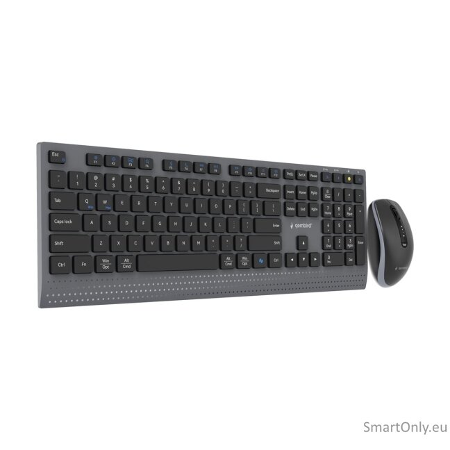 Gembird KBS-WPS-02 Dual-mode slim wireless desktop set, 2.4G+BT, US layout | Gembird 4
