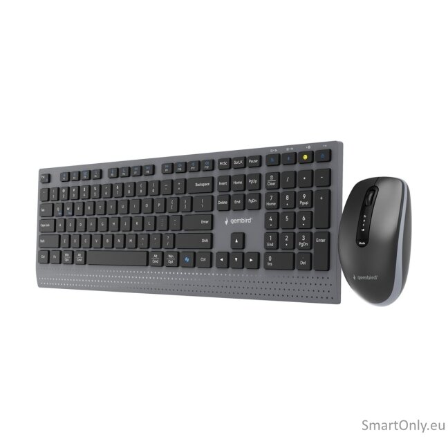 Gembird KBS-WPS-02 Dual-mode slim wireless desktop set, 2.4G+BT, US layout | Gembird Gembird KBS-WPS-02 Dual-mode slim wireless desktop set, 2.4G+BT, US layout | Gembird