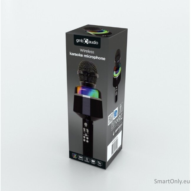Gembird MICBT-01-BK Wireless Karaoke Microphone, Black | Gembird 6 Gembird MICBT-01-BK Wireless Karaoke Microphone, Black | Gembird 6