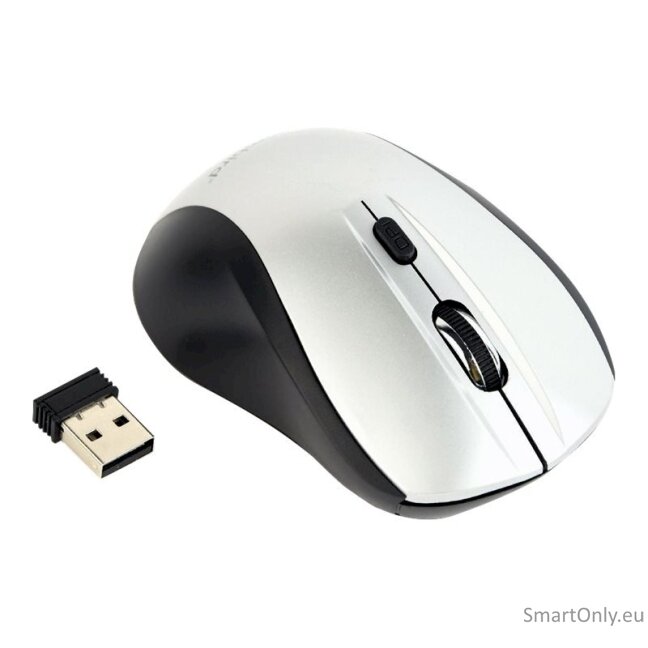 Gembird MUSW-4B-02-BS Wireless optical mouse, black/silver Gembird 3 Gembird MUSW-4B-02-BS Wireless optical mouse, black/silver Gembird 3