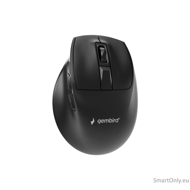 Gembird MUSW3-9B-01 Triple-mode 9-button wireless ergonomic mouse, black | Gembird 1 Gembird MUSW3-9B-01 Triple-mode 9-button wireless ergonomic mouse, black | Gembird 1