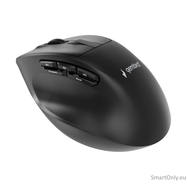 Gembird MUSW3-9B-01 Triple-mode 9-button wireless ergonomic mouse, black | Gembird 4