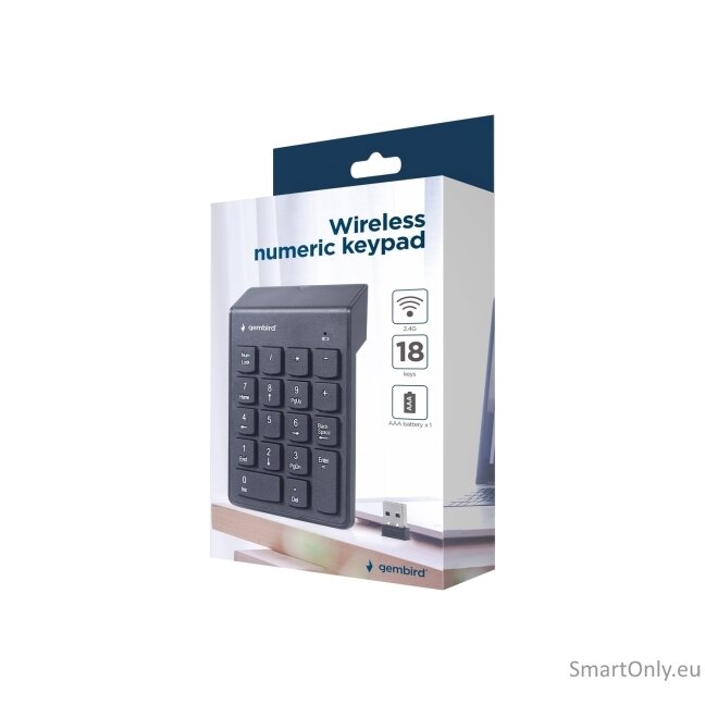 Gembird | Numeric keypad | KPD-W-02 | Numeric keypad | Wireless | N/A | Black 3 Gembird | Numeric keypad | KPD-W-02 | Numeric keypad | Wireless | N/A | Black 3