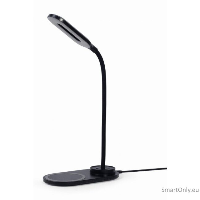 Gembird TA-WPC10-LED-01 Desk lamp with wireless charger Black