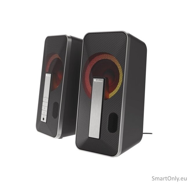 Genesis | Computer Speaker | Helium 100BT RGB | Bluetooth | Silver/Black | Gaming Speakers | Wireless connection 4