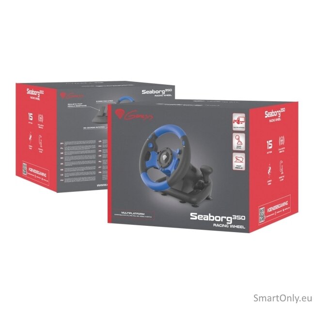 Genesis | Driving Wheel | Seaborg 350 | Blue/Black | Game racing wheel 13