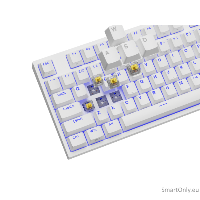 Genesis | THOR 404 TKL | Mechanical Gaming Keyboard | Wired | US | Gateron Yellow Pro | White | RGB 12