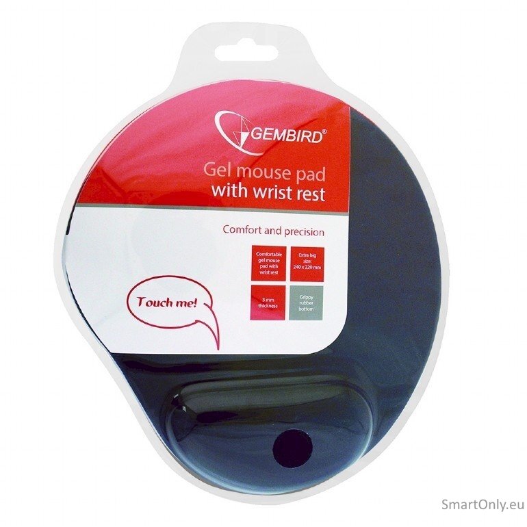Gembird | MP-GEL-B Gel mouse pad with wrist support, blue | Gel mouse pad | Blue Gembird | MP-GEL-B Gel mouse pad with wrist support, blue | Gel mouse pad | Blue