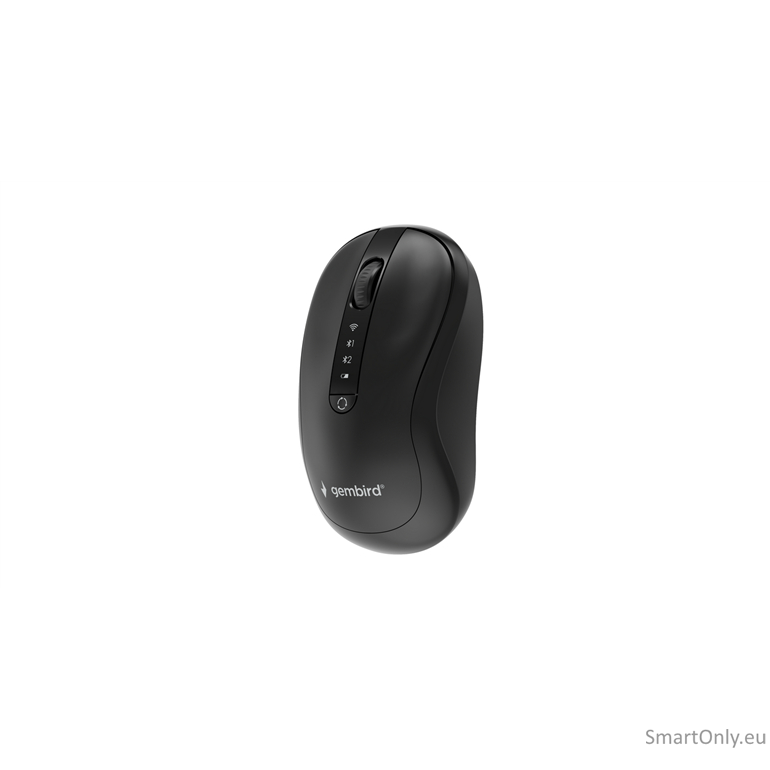 Gembird MUSW2-4B-01 Dual-mode 4-button wireless mouse, black | Gembird 3