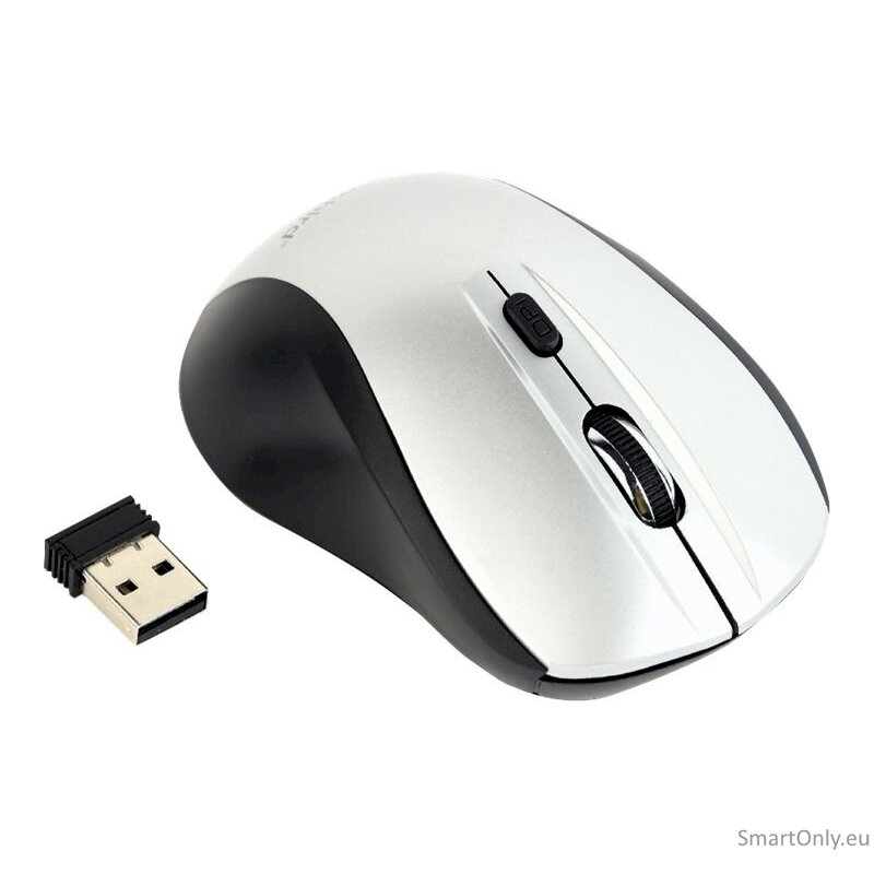 Gembird MUSW-4B-02-BS Wireless optical mouse, black/silver Gembird 3 Gembird MUSW-4B-02-BS Wireless optical mouse, black/silver Gembird 3