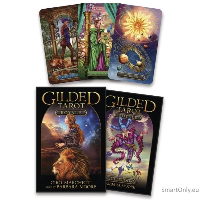 Gilded Tarot Royale kortos ir knyga Llewellyn Gilded Tarot Royale kortos ir knyga Llewellyn