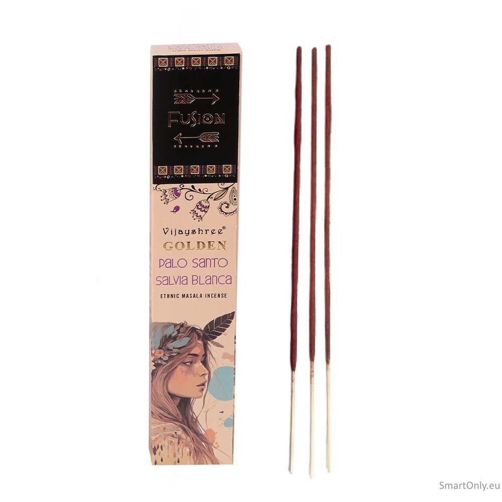 Golden Palo Santo and White Sage smilkalų lazdelės