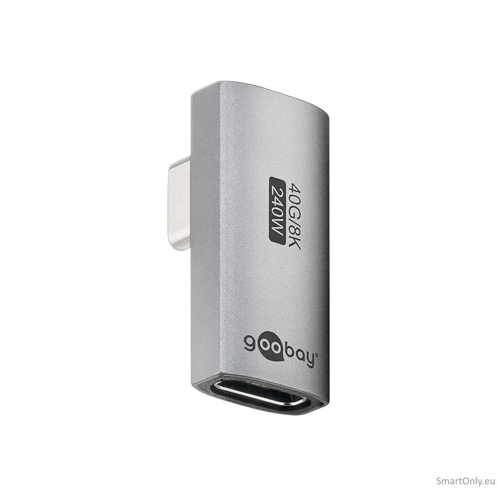 Goobay 74443 USB-C Adapter Vertical 90° Rotated, USB4 Goobay 74443 USB-C Adapter Vertical 90° Rotated, USB4