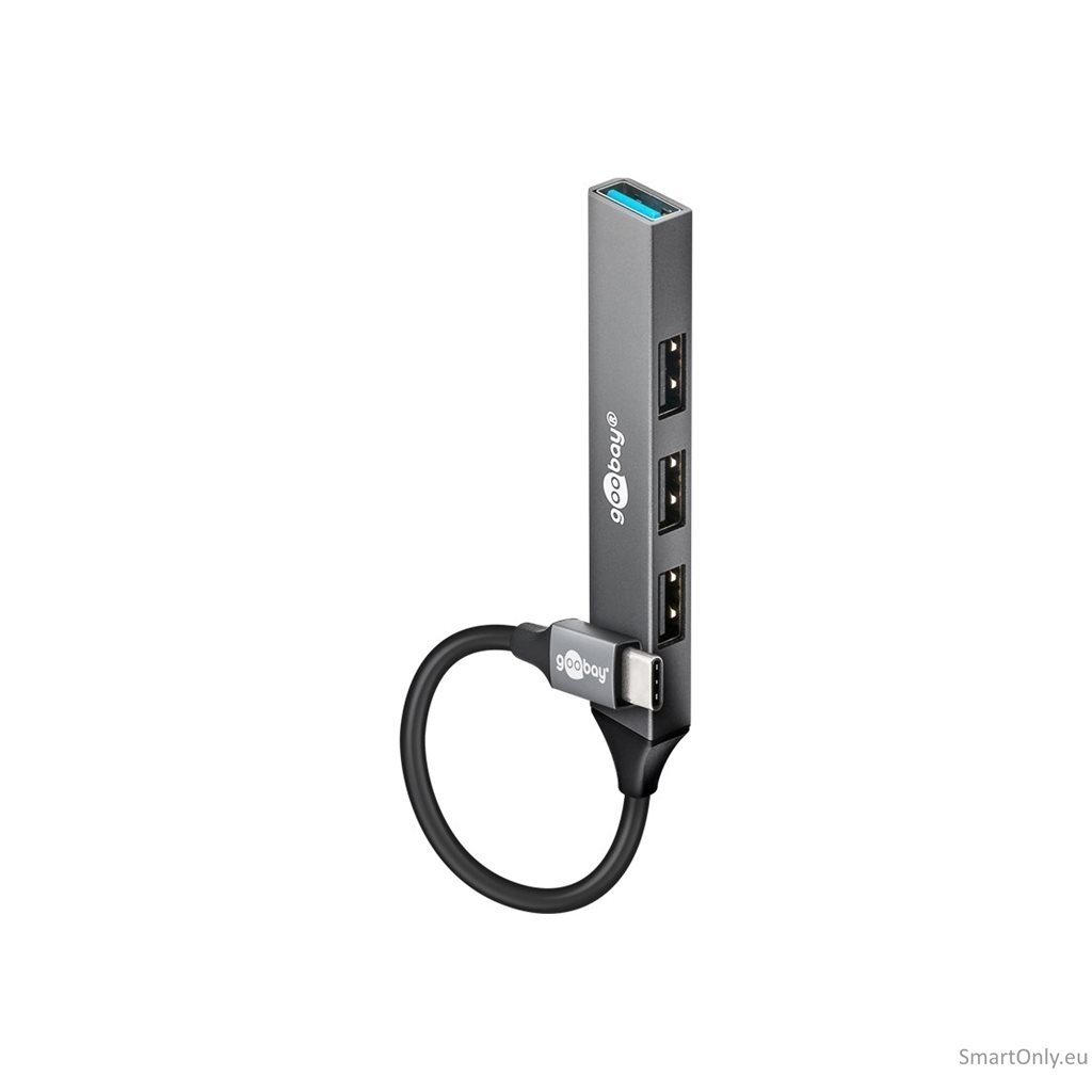 Goobay Slim 4-Port USB Hub, USB-C to USB-A, 5 Gbit/s | 74457 6 Goobay Slim 4-Port USB Hub, USB-C to USB-A, 5 Gbit/s | 74457 6