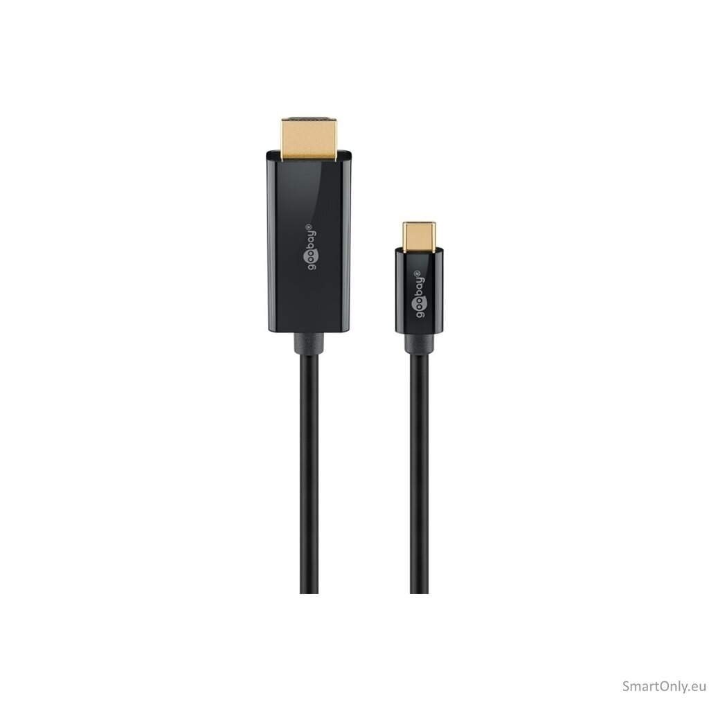 Goobay USB-C to HDMI Cable 4K at 60 Hz, 1 m | 75696 6 Goobay USB-C to HDMI Cable 4K at 60 Hz, 1 m | 75696 6