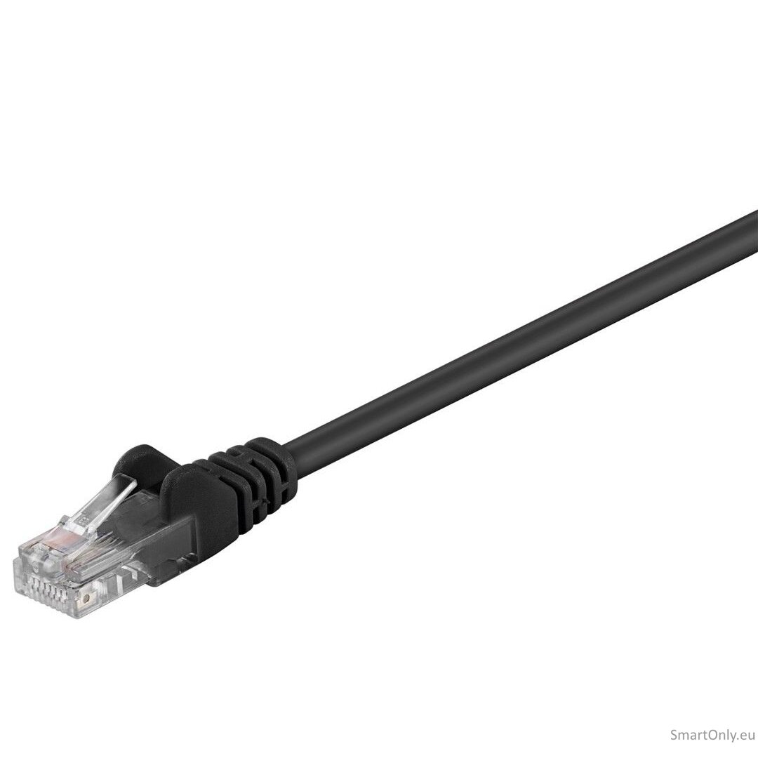 Goobay | CAT 5e patch cable, U/UTP | 68647 | Black Goobay | CAT 5e patch cable, U/UTP | 68647 | Black