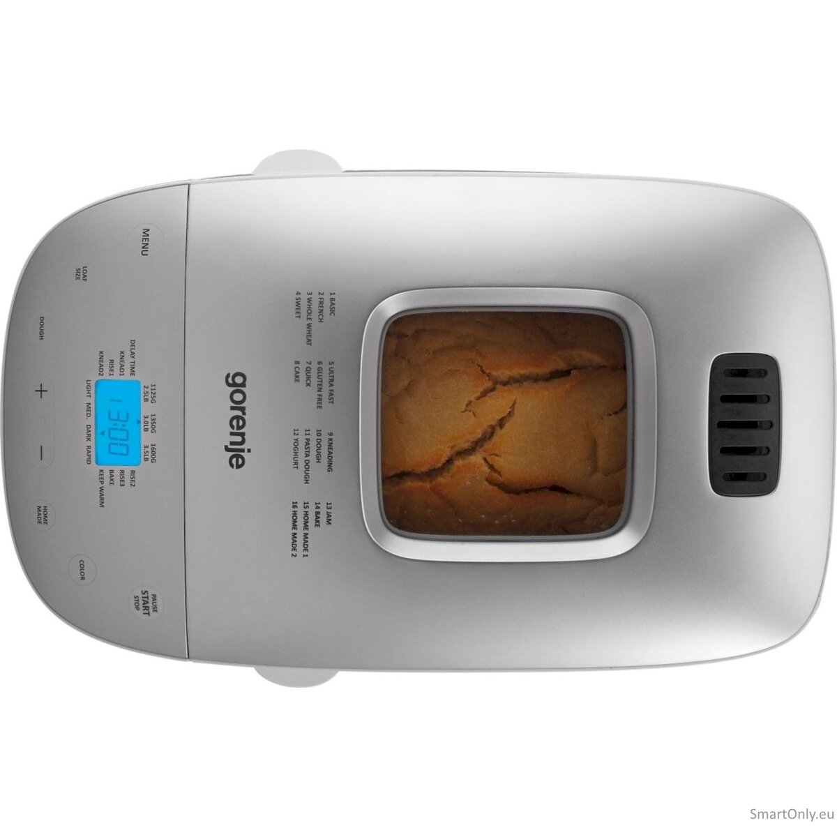 Gorenje Bread maker BM1600WG Power 850 W Number of programs 16 Display LCD White/Silver 4 Gorenje Bread maker BM1600WG Power 850 W Number of programs 16 Display LCD White/Silver 4