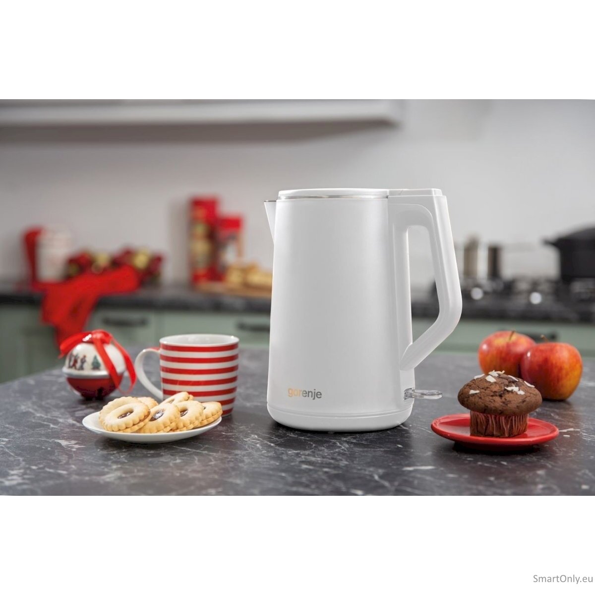 Gorenje Kettle K15DWW Electric 2200 W 1.5 L Plastic + metal 360° rotational base White 2 Gorenje Kettle K15DWW Electric 2200 W 1.5 L Plastic + metal 360° rotational base White 2