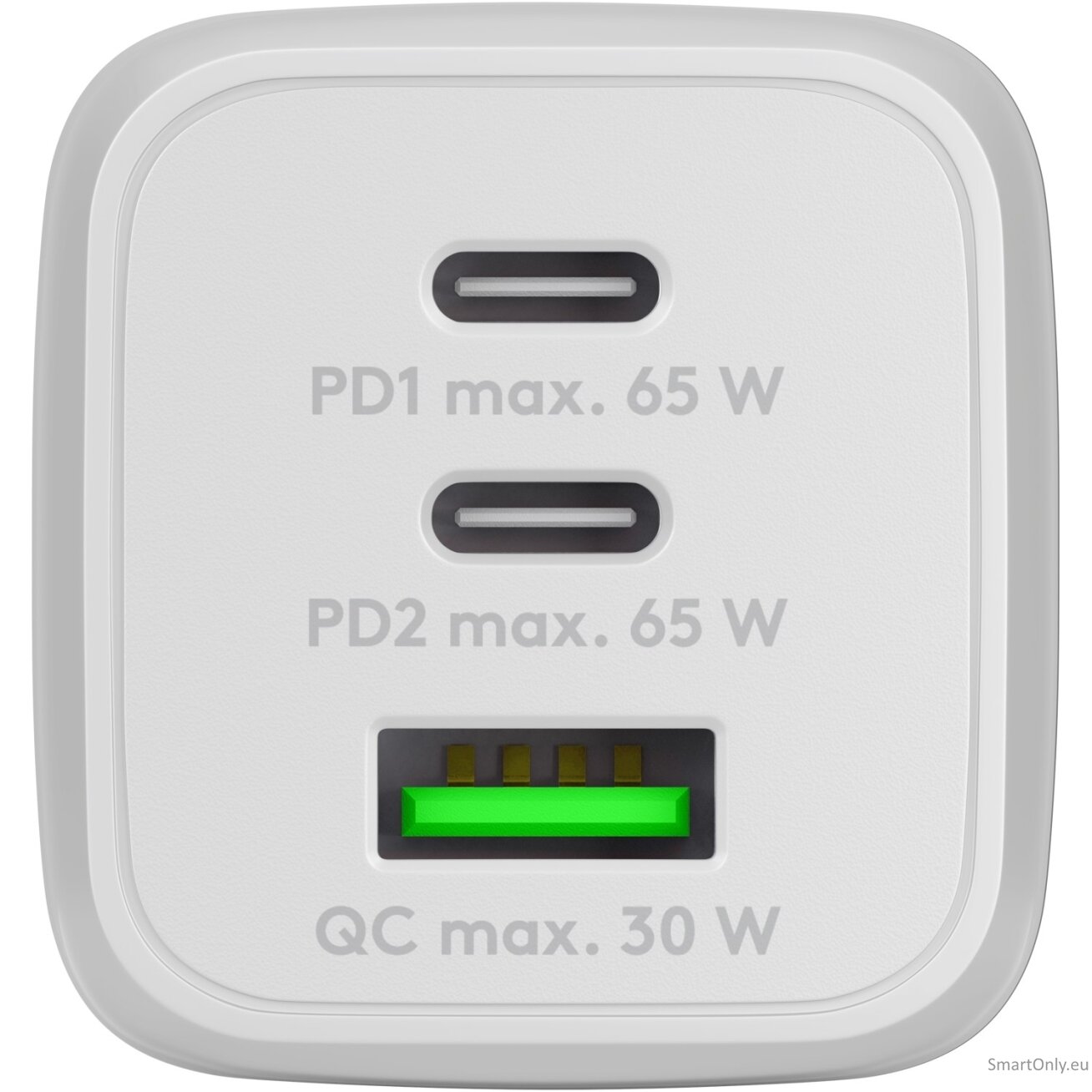 Goobay 65 W USB-C PD GaN Multiport Fast Charger Nano, White | Goobay | 65 W USB-C PD GaN Multiport Fast Charger Nano 3 Goobay 65 W USB-C PD GaN Multiport Fast Charger Nano, White | Goobay | 65 W USB-C PD GaN Multiport Fast Charger Nano 3