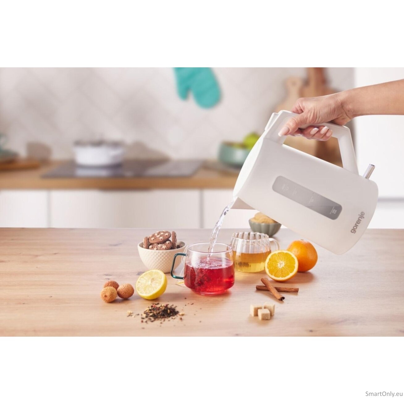 Gorenje Kettle | K17OPW | 2200 W | Electric | 1.7 L | 360° rotational base | Plastic | White 4 Gorenje Kettle | K17OPW | 2200 W | Electric | 1.7 L | 360° rotational base | Plastic | White 4