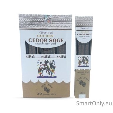Golden Cedar Sage smilkalų lazdelės