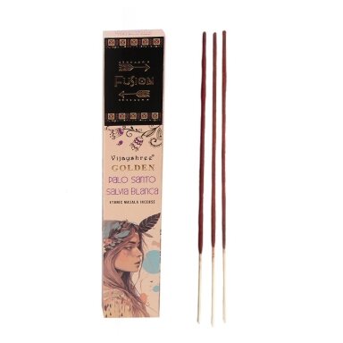 Golden Palo Santo and White Sage smilkalų lazdelės