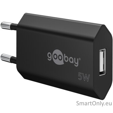 Goobay 44949 5 W USB-A Charger, Black Goobay 44949 5 W USB-A Charger, Black