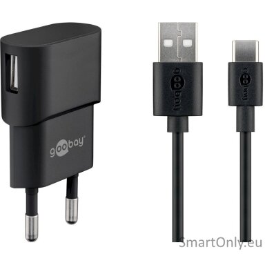 Goobay 45298 USB-C™ Charger Set (5 W), cable 1 m, Black