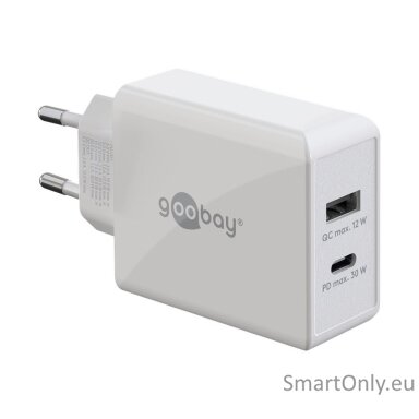 Goobay 61674 Dual USB-C PD Fast Charger (30 W), White Goobay