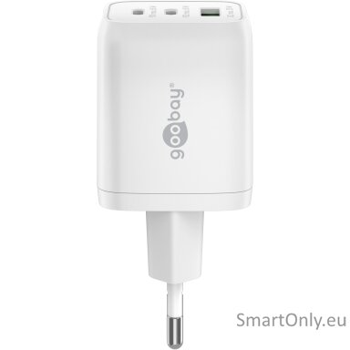 Goobay 65 W USB-C PD GaN Multiport Fast Charger Nano, White | Goobay | 65 W USB-C PD GaN Multiport Fast Charger Nano