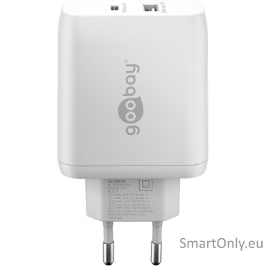 Goobay 65412 USB-C PD Dual Fast Charger (45 W), White Goobay