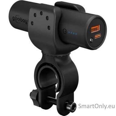 Goobay Bike Powerbank 5.0 with Reinforced Holder for Bicycle Handlebars | 60656 | 5000 mAh | Black Goobay Bike Powerbank 5.0 with Reinforced Holder for Bicycle Handlebars | 60656 | 5000 mAh | Black