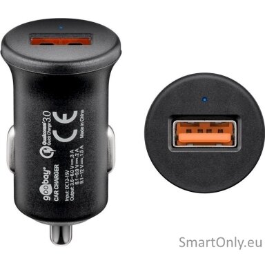 Goobay | Quick Charge QC3.0 USB car fast charger | Cigarette lighter Male | USB 2.0 Female (Type A)