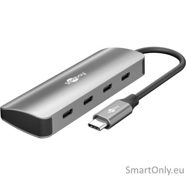 Goobay Slim 4-Port USB-Hub, USB-C auf USB-C, 10 Gbit/s, Grey | 76565 Goobay Slim 4-Port USB-Hub, USB-C auf USB-C, 10 Gbit/s, Grey | 76565