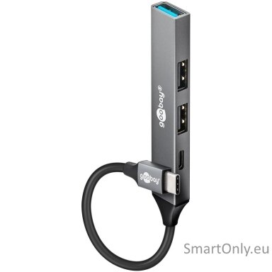Goobay Slim 4-Port USB Hub, USB-C to USB-C/USB-A, 5 Gbit/s | 74459