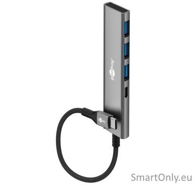 Goobay Slim 4-Port USB Hub, USB-C to USB-C/USB-A, 5 Gbit/s | 76562