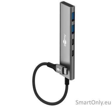 Goobay Slim 4-Port USB Hub, USB-C to USB-C/USB-A, 5 Gbit/s | 76563