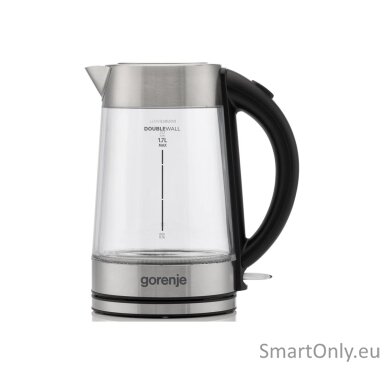 Gorenje Kettle | K17GDWII | 2200 W | Electric | 1.7 L | 360° rotational base | Stainless steel/Glass | Stainless steel/Transparent