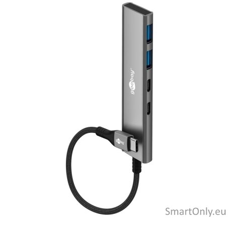 Goobay Slim 4-Port USB Hub, USB-C to USB-C/USB-A, 5 Gbit/s | 76563 1