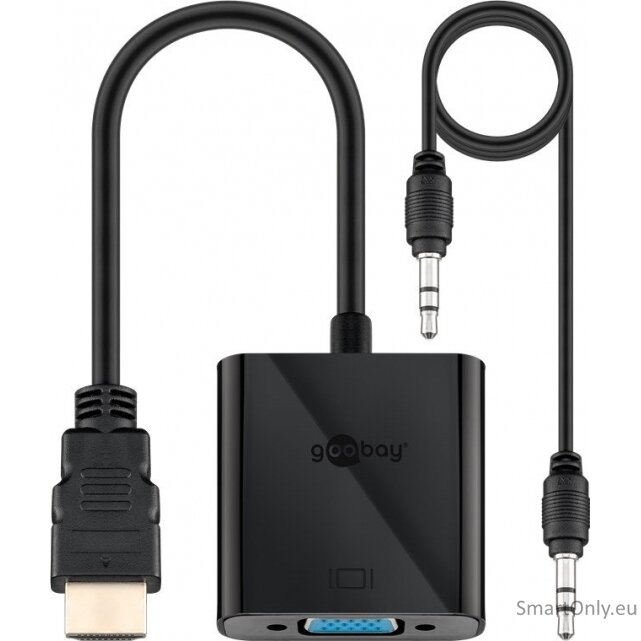 Goobay | HDMI/VGA adapter, nickel plated | 68793 | Black | HDMI male (type A) | VGA female (15-pin) Goobay | HDMI/VGA adapter, nickel plated | 68793 | Black | HDMI male (type A) | VGA female (15-pin)