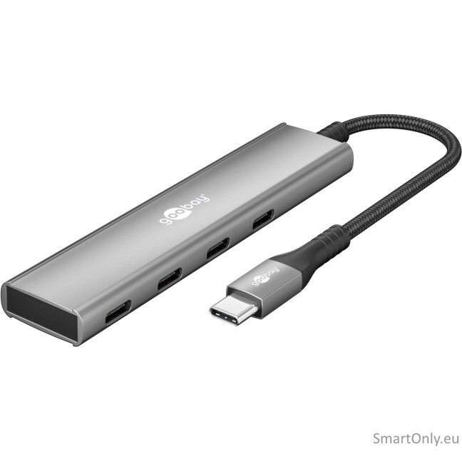 Goobay Slim 4-Port USB Hub, USB-C to USB-C, 5 Gbit/s Goobay Slim 4-Port USB Hub, USB-C to USB-C, 5 Gbit/s